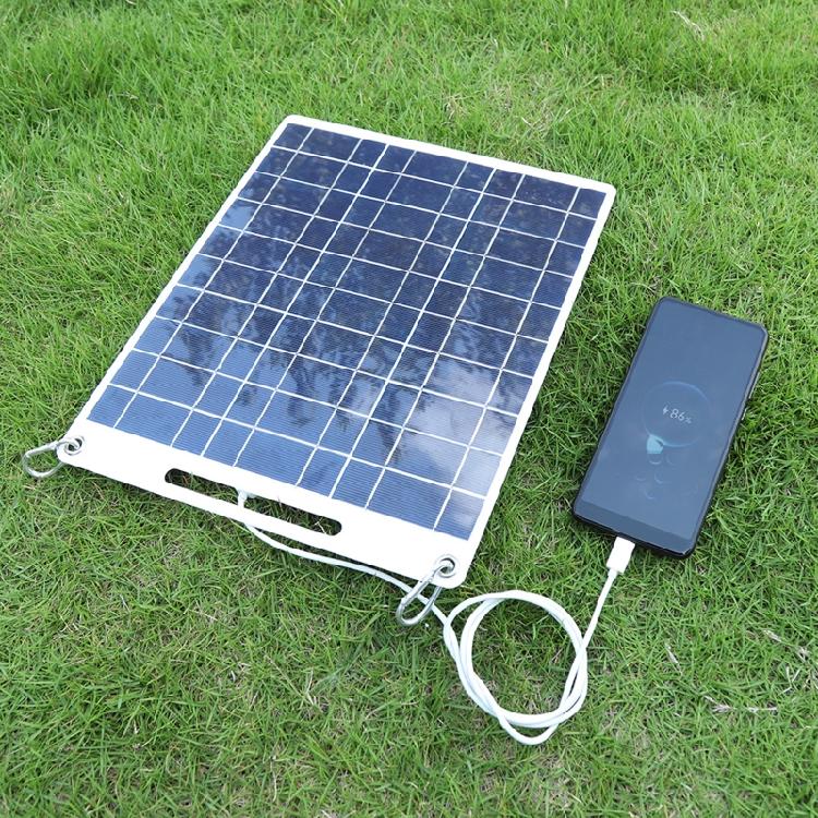 15W Flexible Polycrystalline Solar Panel Controller Dual USB Regulator Charging