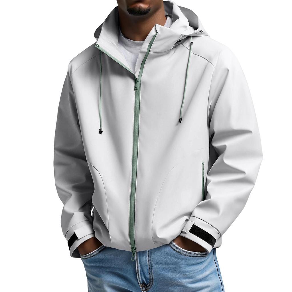 Men's  Leisure  Loose  Windbreaker  Hooded  Hood  Coat