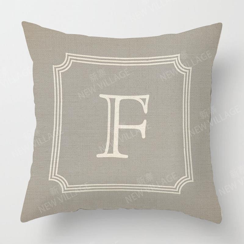 Home Living Room Fashion Grey Letter Decoration Cushion Covers Linen Throw Pillow Covers45*45 Pillowcase 40x40cm 50x50 45x45