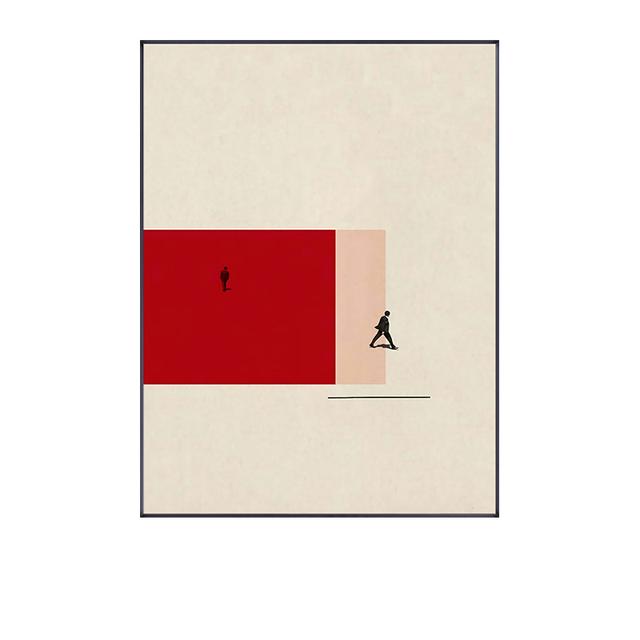 Nordic Figure Wall Art Canvas Painting Humorous Posture Prints Modern Wall Colorful Picture for Living Room Unique Poster Decor