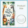 Welcome Baby Banner Animal Characters Cute Baby Banner Newborn Celebration Banner Cartoon Design Baby Event Decor For Welcome