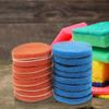 16Pcs Round Electric Cleaning Brush Scrubbing Pads Non Scratch Heavy Duty Scouring Sponge for Kitchen Bathroom Floor Car Wash