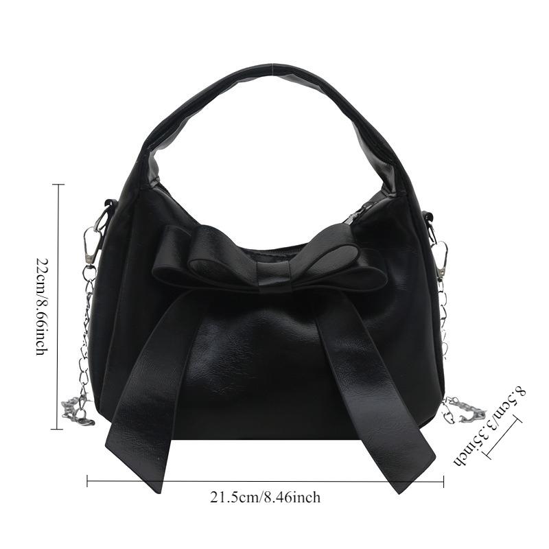 Women's Temperament Bow Bags, 2026 New Fashiable and Versatile Single Shoulder Crossbody Bag, Casual Texture Handbag