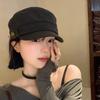 2025 Women's Vintage Distressed Flat Top Beret - Slimming Literary Duckbill Hat Trend