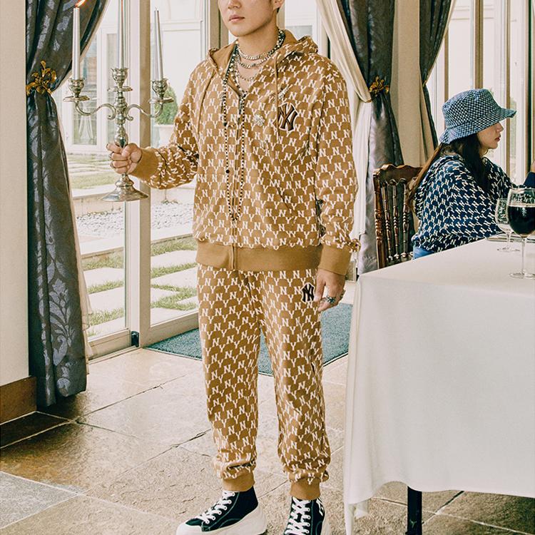 New MLB Knitted Sports Pants Unisex Brown 31TPM6041-50B