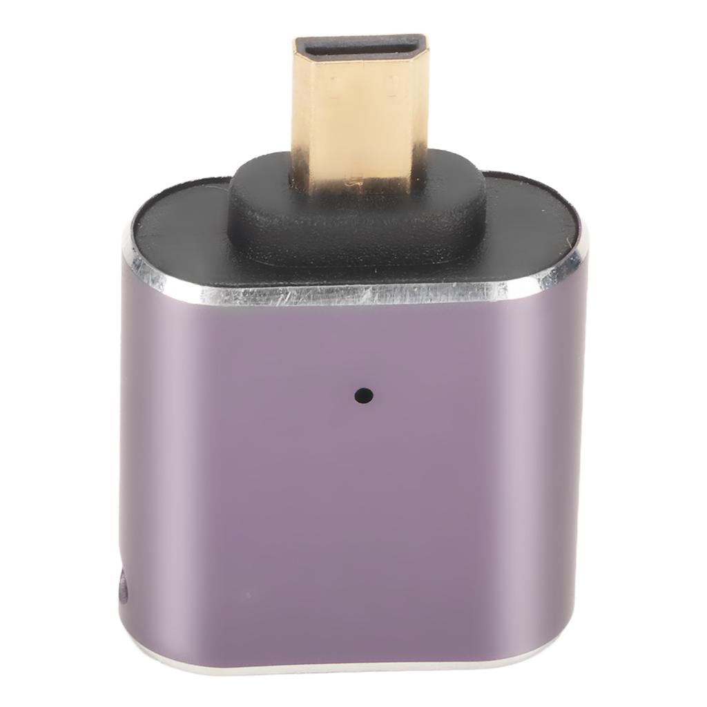 HD Multimedia Interface Female to Micro HD Multimedia Interface Adapter with LED Light 48Gbps