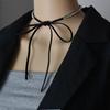 Sparkling Rhinestone Choker Necklace Black Velvets Rope Bowknot Necklace Adjustable Collar Chain Unique Jewelry Ornament