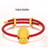 Thousand-Hand Guanyin Bracelet: Gold Buddha Design with Vietnamese Sand Gold, Zodiac Signs, Unisex Style for Couples