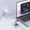 Adapter Rozdzielacz Audio 2w1 USB-C Audio Ładowanie - Czarny