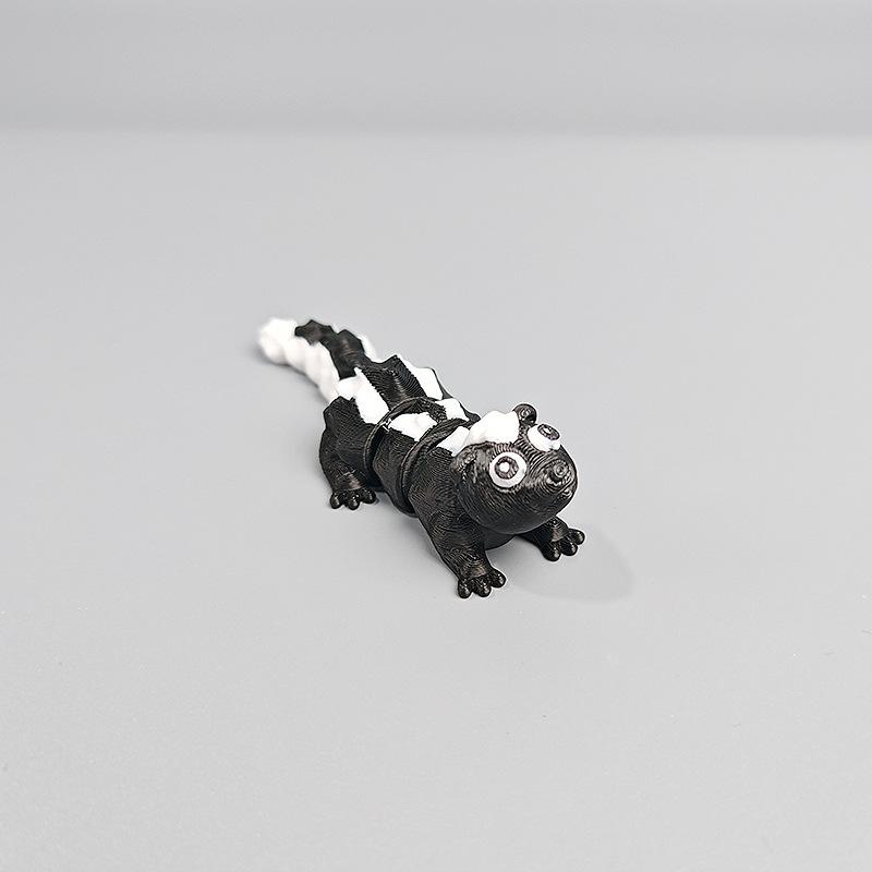 

3D Printing Skunk Toy Ornament Crafts Creative Gift Mini Animal Skunk Joint Movable Model Home Decoration Children Toy