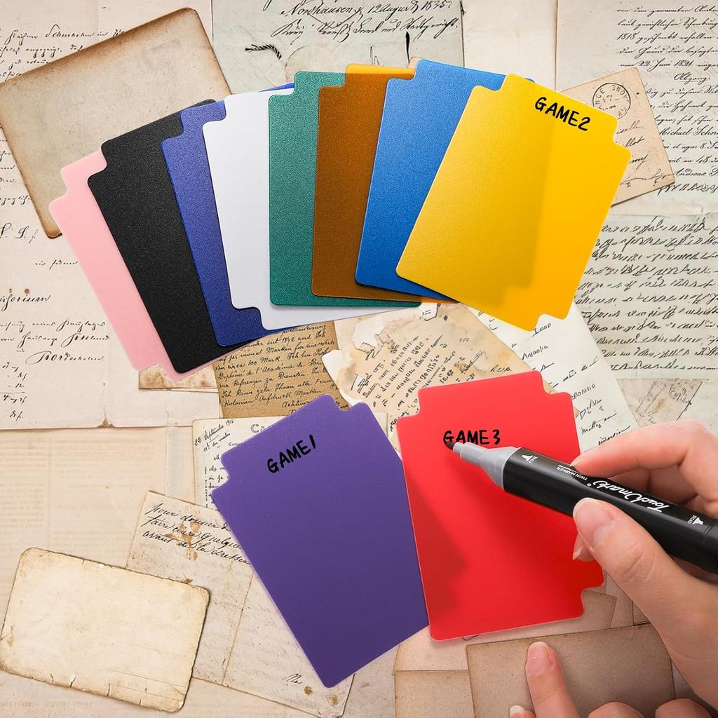 Frcctre 250 Pieces Trading Card Dividers, 2.7 X 3.75 Inch Plastic Card Page Dividers Playing Card Separators Card Deck Box Dividers for Office Games