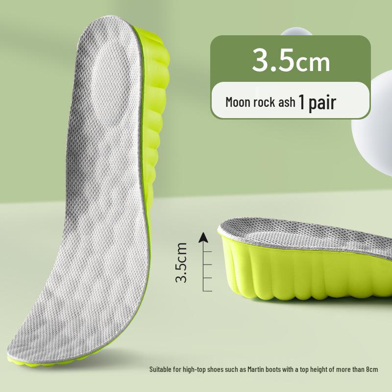 Boost Height Insoles: Sweat-Absorbent, Odor-Resistant Inserts for Men & Women, Perfect for Martin Boots & Sports Shoes