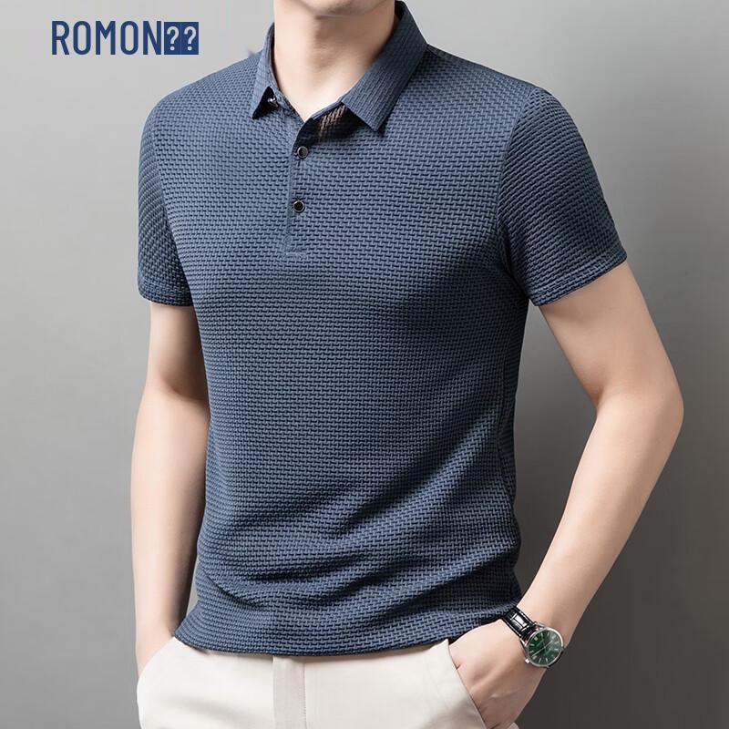 Romon Men's Summer Short-Sleeve Polo Shirt