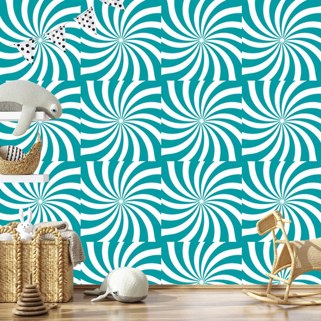 Hippie Wallpaper Turquoise Background, Turquoise Background for Living Room and Bedroom 50x1000
