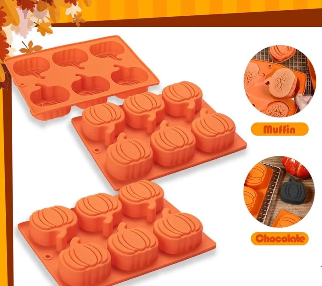 Halloween Moulds Silicone Pumpkin Shape Cake Mold Non-stick Dessert Chocolate Mold DIY Handmade Baking Pudding Fondant Tools