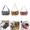 Elegant Sequined Handbag with Chain - Stylish Shoulder Purse for Special Events