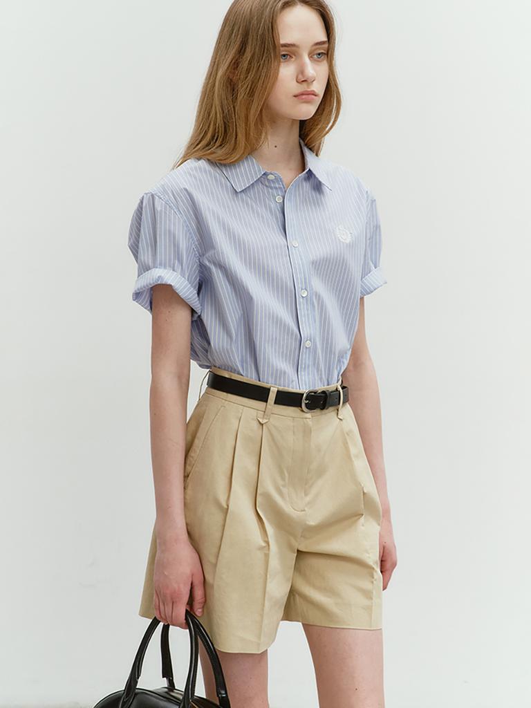 Deonseuteu Cotton-Linen Shorts Beige_Udpa4B229I2