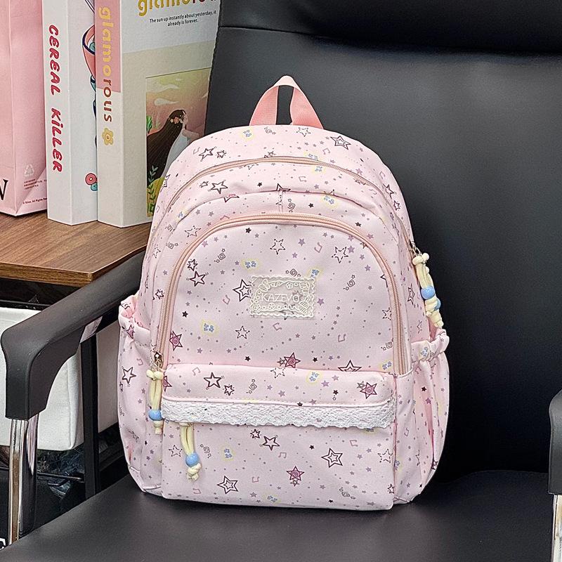 Schoolbag1011 new cute stars high value light backpack female students ins wind cute small schoolbag primary school students