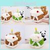 Plush Panda And Bear Cake Doll With Soft Short Plush For Kids And Giftgiving