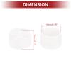 ACROPIX Cylindrical Wheel Nut Bolt Rim Tire Nut Screw Dust Cap Cover Nut Protection 19mm White PVC