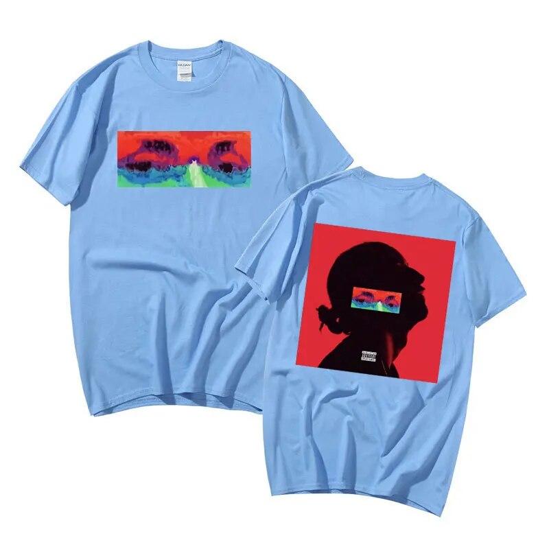 Lomepal Concert Jeannine Rapper Hip Hop Music Album Double Sided Print Tshirt Summer Unisex Women Fashion Oversized Black T-shirt
