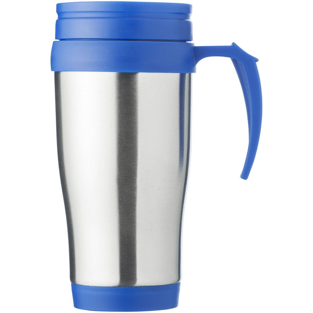 Glass "Sanibel" 400 ml insulated mug Silver
