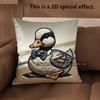2D Entzückende mit Schleife gebundene Entenmuster Kissenbezüge Muster Kissenbezug Geeignet für Sofa Schlafzimmer Auto Kissenbezug