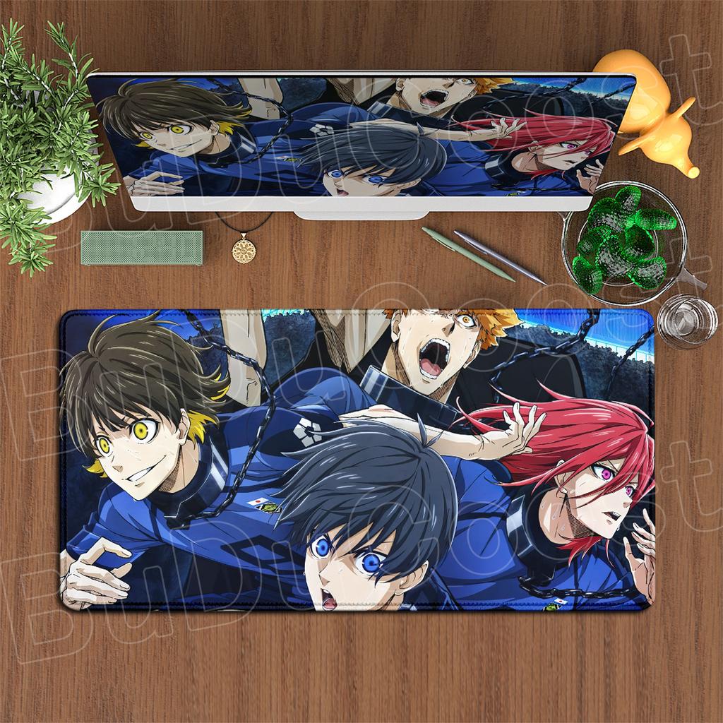 Isagi Yoichi Antypoślizgowa Gumowa Podkładka pod Mysz do Laptopa Gorące Anime Blue Lock Duża Gamingowa Biurowa Rozszerzona Mata na Biurko Akcesoria PC