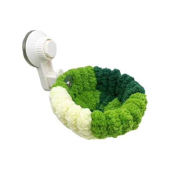 

2-в-1 гнездо для птиц Coral Velvet Теплое гнездо со съемной присоской для установки на транспортное средство Мягкое гнездо для попугаев Волнистых попугайчиков Неразлучников S зелёный