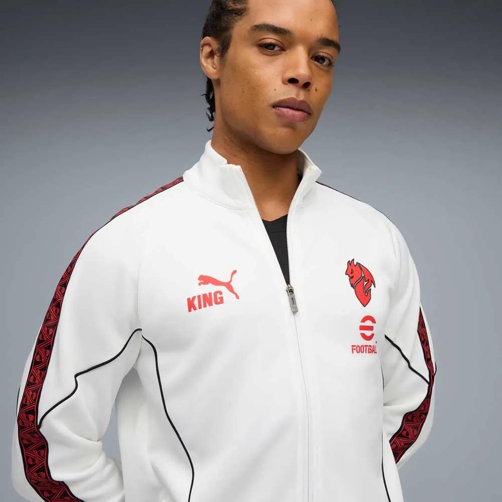 PUMA Ac Milan King Anthem Windcheater full zip closure White
