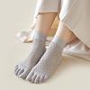 Women's Spring/Summer Velvet Ice Silk Five-Finger Socks – Japanese Style, Breathable & Sweat-Absorbent
