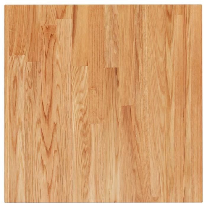 343029 vidaXL Dessus de table carré Marron clair50x50x2,5cm Bois chêne traité