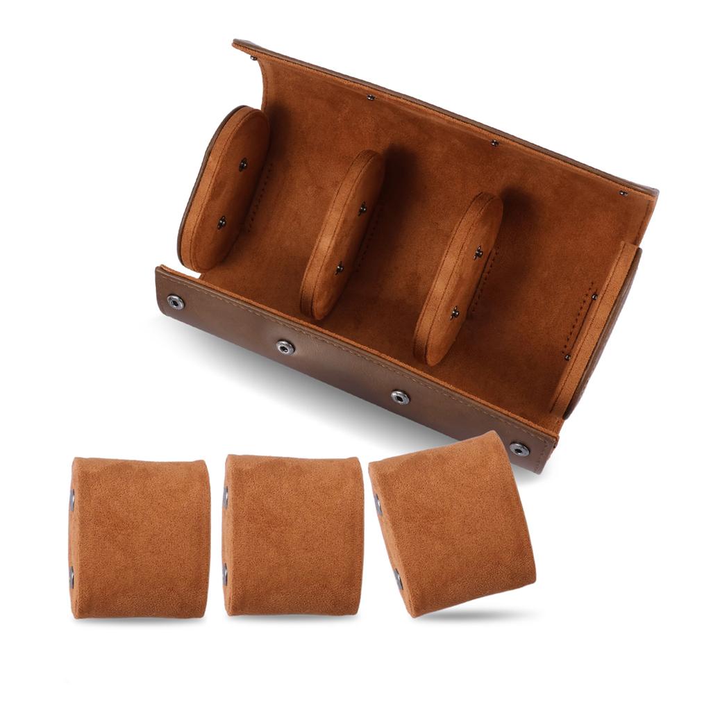 Watch Roll Travel Case 2/3 Slot PU Watch Storage and Organizer Secure Storage Waterproof Portable Watch Box for Men