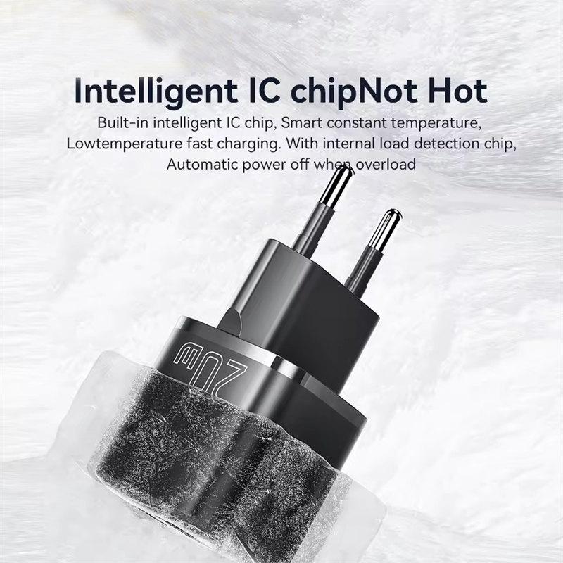 20W GaN USB-C PD Fast Charger, QC3.0 Quick Charger for iPhone 14/13/12/11 Pro Max/Mini, iPad, and More