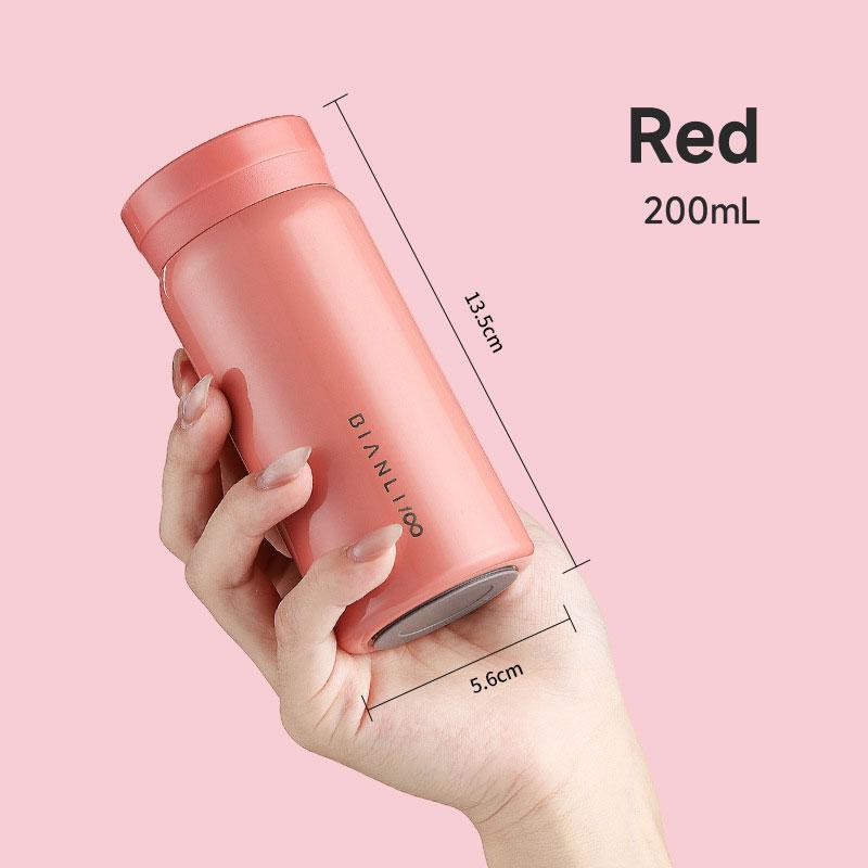 200 ml Mini-Taschenbecher Edelstahl-Thermosbecher leicht Vakuumflasche Tragbare Kleine Flasche Mode Kaffeebecher Wasserbecher