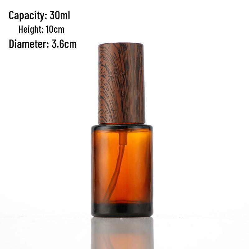 Brown Flat Shoulder Thick Glass Essential Oil Dropper Bottle for Cosmetics and Perfume