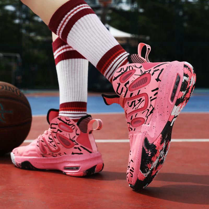 39-46 Giovane Adulto Grande Antishock Antiscivolo Resistente all'Usura Traspirante Alla Moda Outdoor Scarpe da Basket Alte