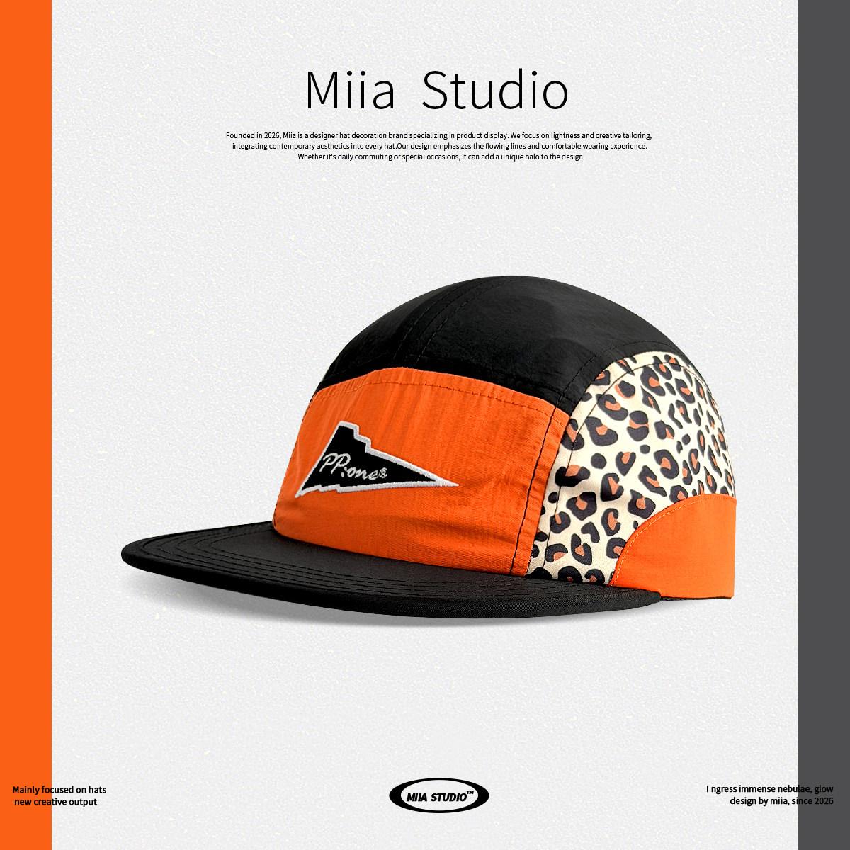 2026 New Quick Dry Baseball Cap For Women Men Color Block Breathable Embroidered Flat Brim Hip Hop Hat 58cm оранжевый