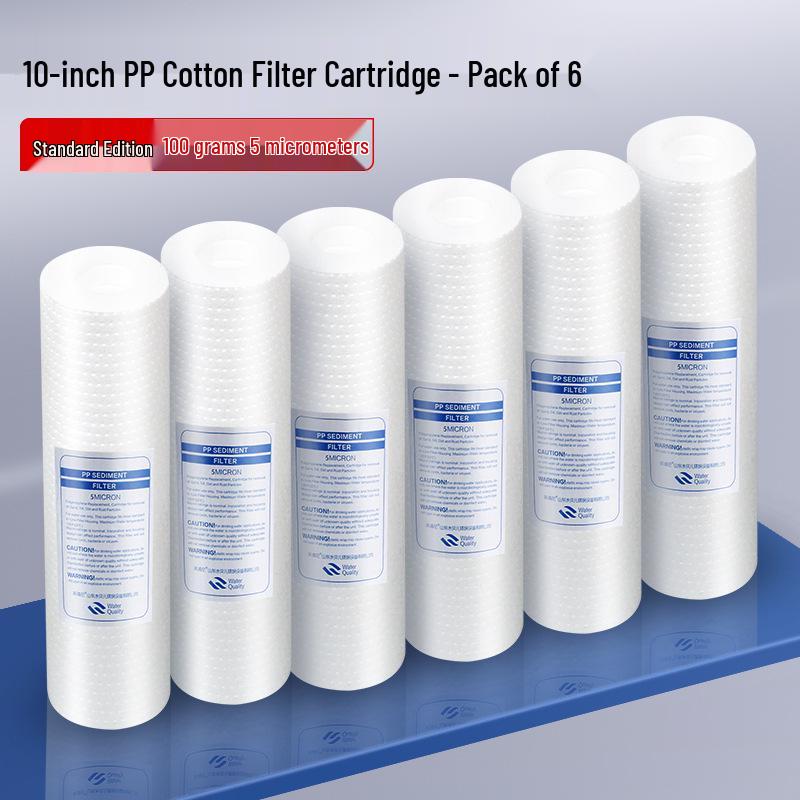 Universal 10-Inch PP Cotton Pre-Filter for Water Purifier, 1/5 Micron Filtration