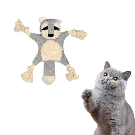 Pet Toy Bite-resistant Interactive Dog Squeaky Toy Cartoon Animal Shape Plush Dog Chew Toy Pet Supplies