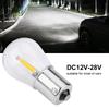 Pair of 1156 Glass Strobe COB LED Car Turn Signal Reverse Light Tail Brake Bulb White Light