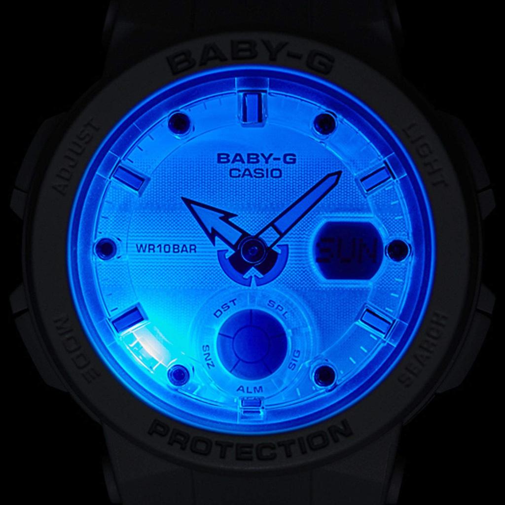Casio Baby-G BEACH TRAVELER BGA-250-7A2JF Women's Watch, White (Official Japanese Product)