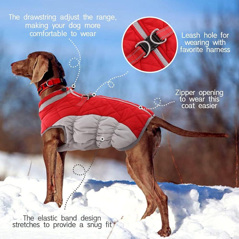 Large Dog Winter Clothes Thickened Warm Dog Cotton-padded Clothes Windproof Comfortable Coats for Dogs Pet Products Supplies