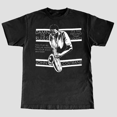 NIEUW John Coltrane Muziek Liefhebber Zwaar Katoen Zwart S-5XL T-shirt EL096 Unisex T-shirt
