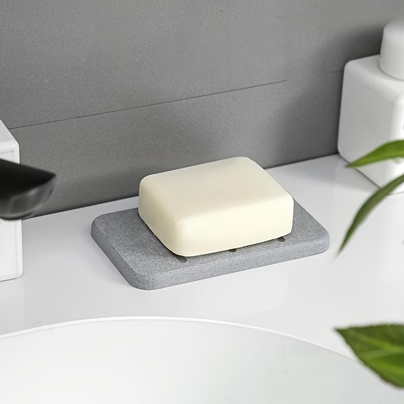 1pc Diatom Mud Soap Pad Super Absorbent Quick Drying Soap Dish Mat Bathroom Countertop Non-slip Soap Storage Rack