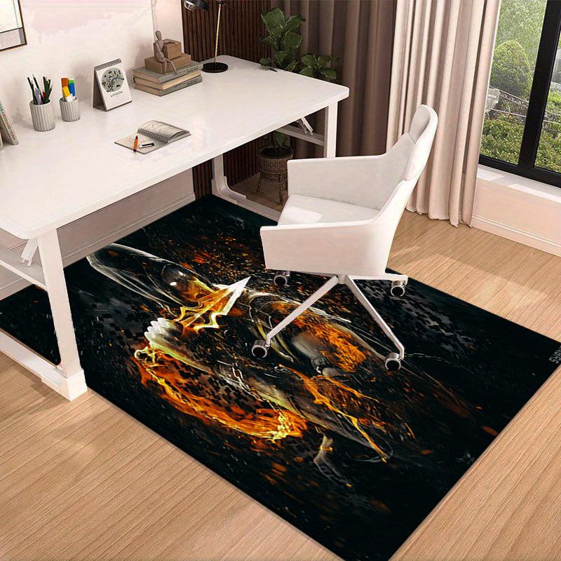 Kombat Dragon In Flames Carpet, Chair Rug,Rug for Office Bedroom Living Rooms, Doormat Decor Fan Gift Christmas Gift