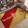 Custom Rug Monaco FC Pattern Print Name Text Soft Non‑Slip Floor Carpet for Home Indoor Decoration