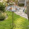 5-Pronged Base Iron Bird Bath Feeder Retro Standing Bird Bath Freestanding Birdbath  Balcony