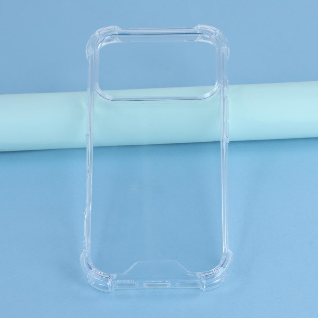 For iPhone 17 Pro Max Phone Case TPU+Acrylic 1.5mm Shockproof Clear Back Cover