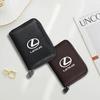For Lexus Driver License Holder PU Leather Card Bag For Car Driving Documents Business ID Passport Card Wallet Car Accessories